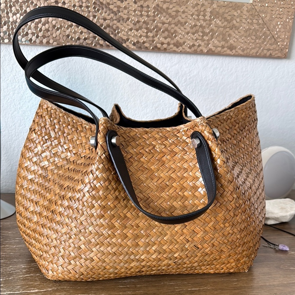 ALL SAINTS- Allington Straw Tote- Neautral